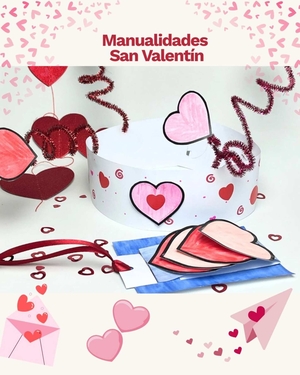 Busques una activitat creativa i fàcil per fer amb els nens a casa? En aquest article us mostrem dues manualitats infantils pas a pas: una targeta amorosa i una corona de cors. Son ideals per celebrar l'amor i l'amistat, desenvolup Manualitats infantils per a Sant Valentí: targeta amorosa i corona de cors (amb plantilla gratis)